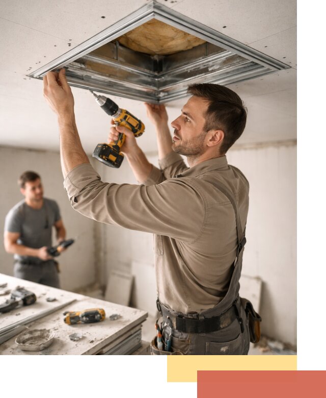 Монтаж люка в потолок из ГКЛ в Ломоносове