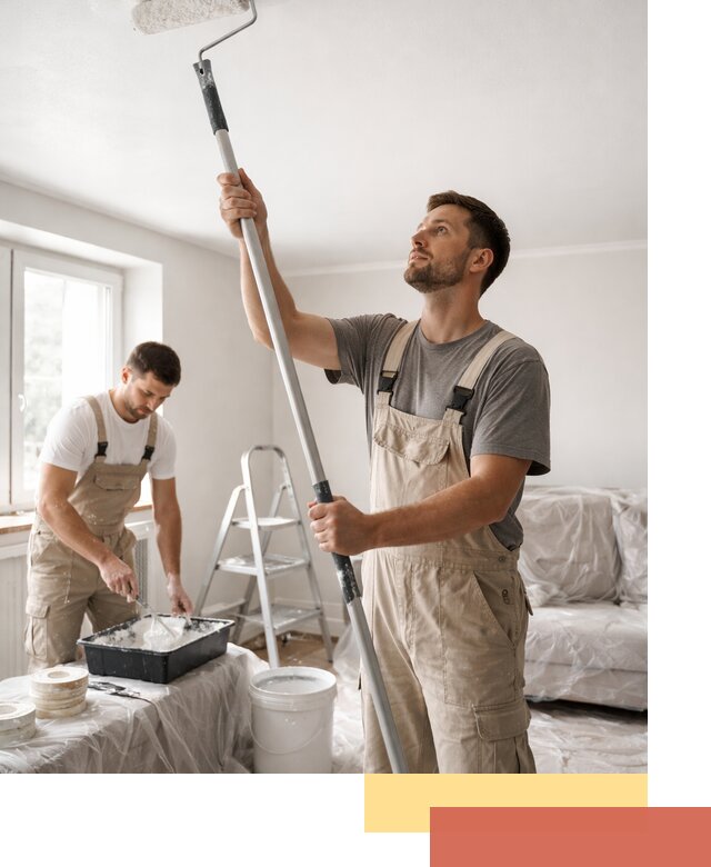 Покраска потолка водоэмульсионной краской в Ломоносове