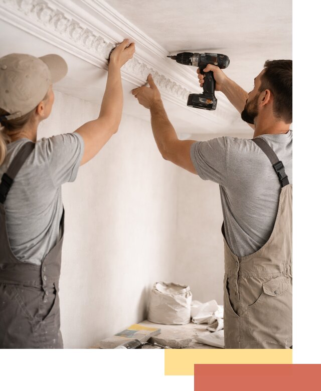 Профессиональный монтаж лепнины на потолок в Ломоносове