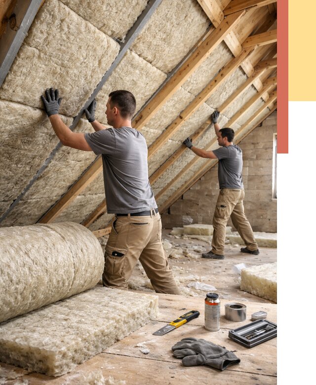 Утепление потолка минватой в Ломоносове от 1486 руб. — быстро и недорого | ОТДЕЛОЧНИК-Лмн