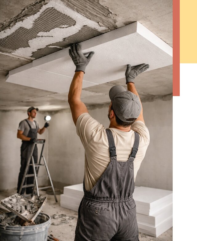 Утепление потолка пенопластом в Ломоносове от 4610 руб/м2 — недорого и быстро | ОТДЕЛОЧНИК-Лмн