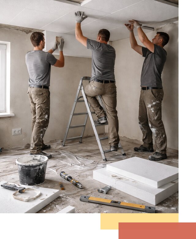 Утепление потолка пенопластом в Ломоносове быстро и качественно