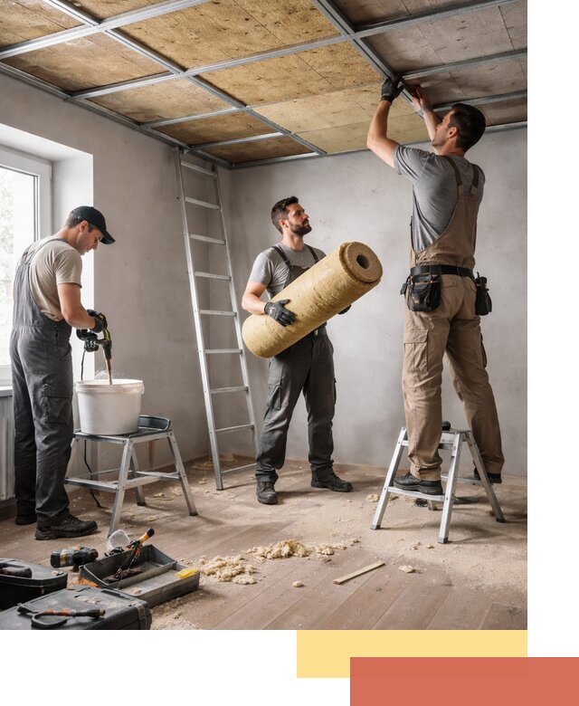 Шумоизоляция потолка в Ломоносове: профессиональный монтаж и отделка